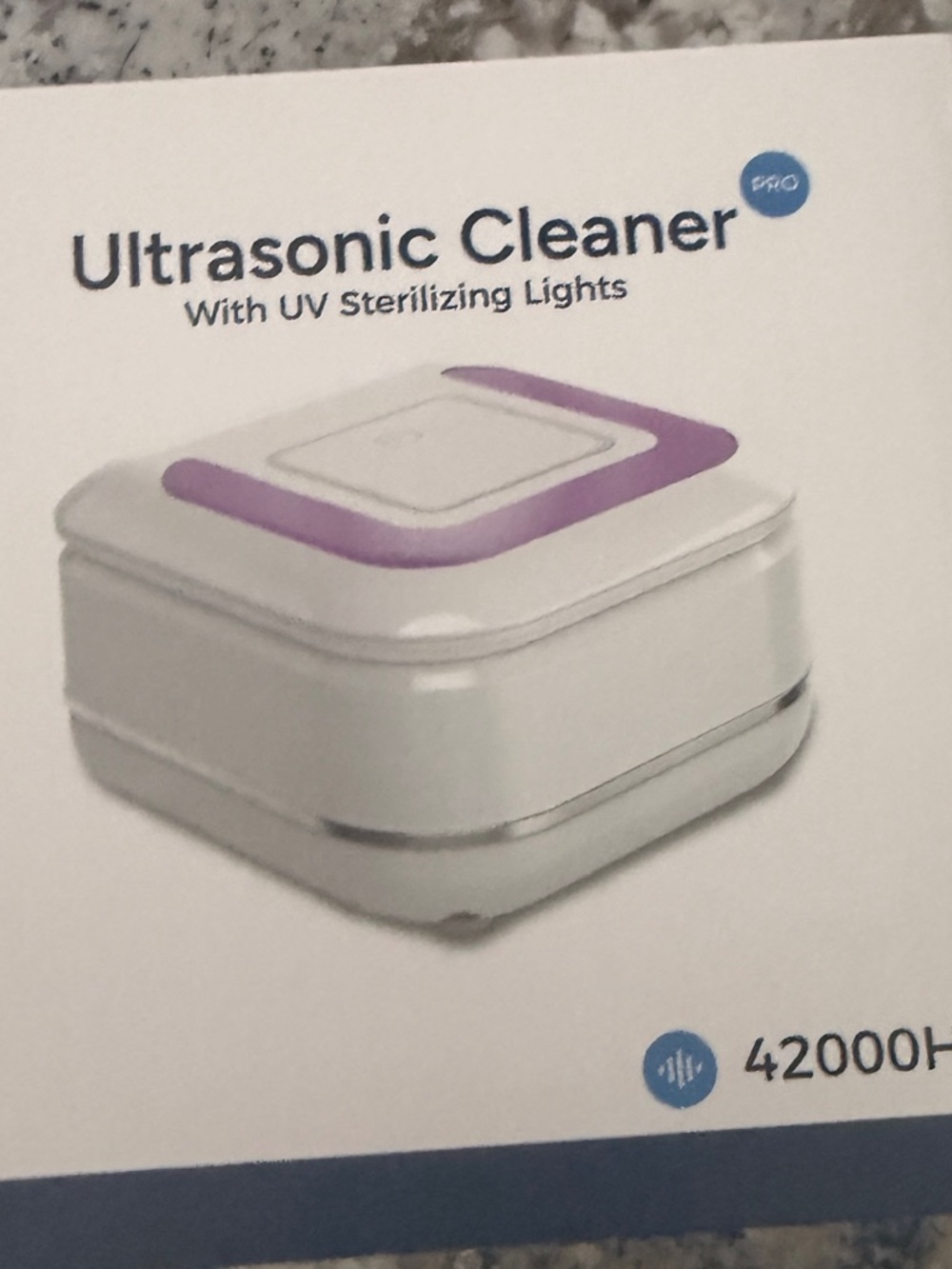 Quiet Labs Ultrasonic Cleaner with UV Sterilizing Lights - White & Purple